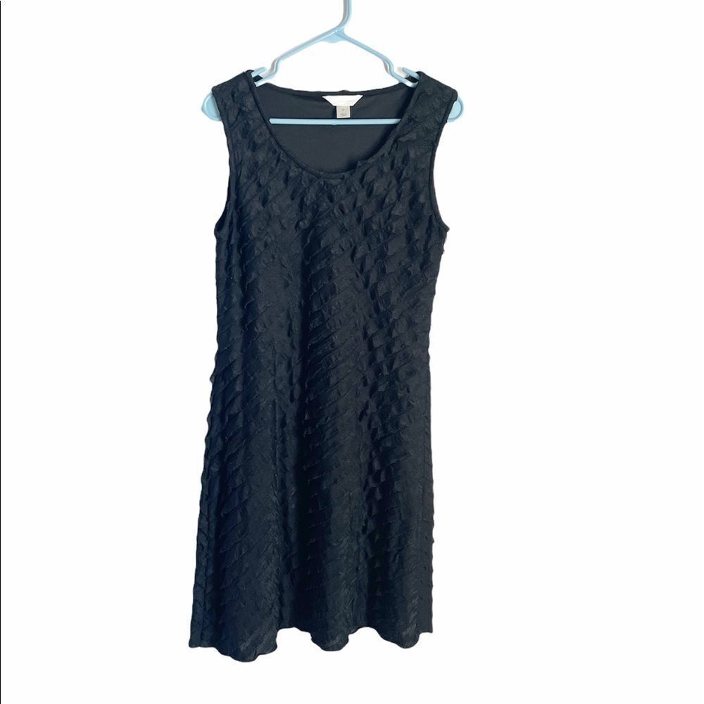 Christopher & Banks Black Layered Ruffle Dress M